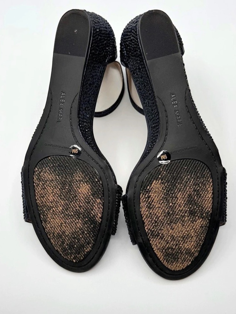 Alex Marie Makira Glitter Wedge Sandals Navy US 9, UK 7 - Picture 5 of 8